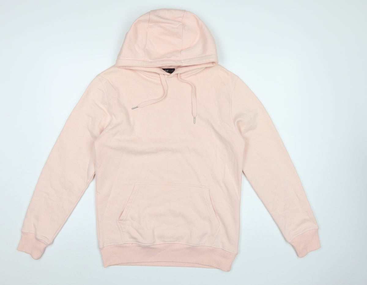 F&F Men’s Pink S Pullover Hoodie Hooded Pocket Sweatshirt