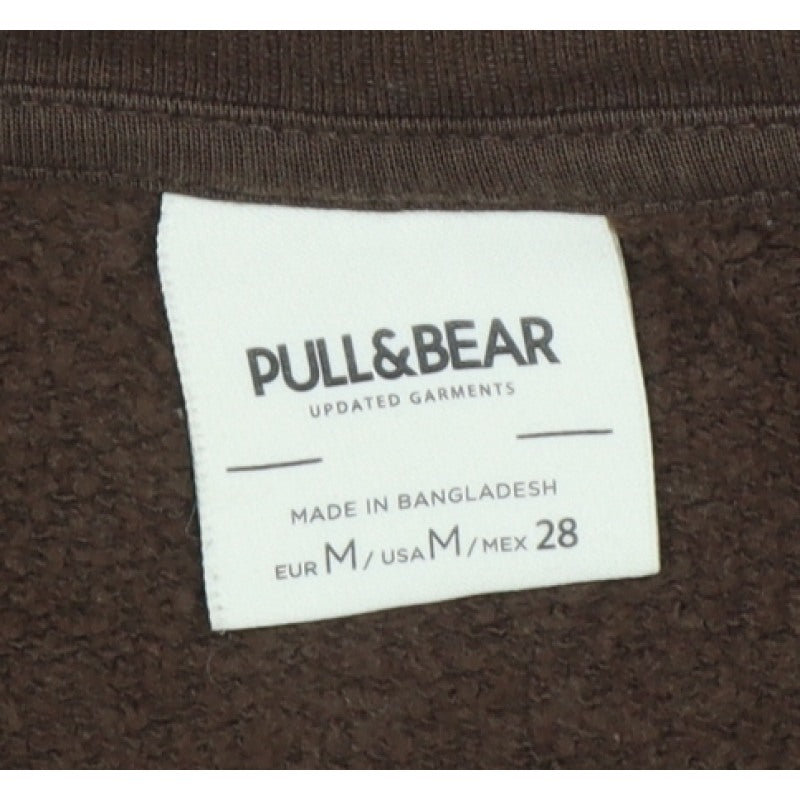 Pull&Bear Women’s Brown M Relaxed Crew Neck Fleece Sweatshirt