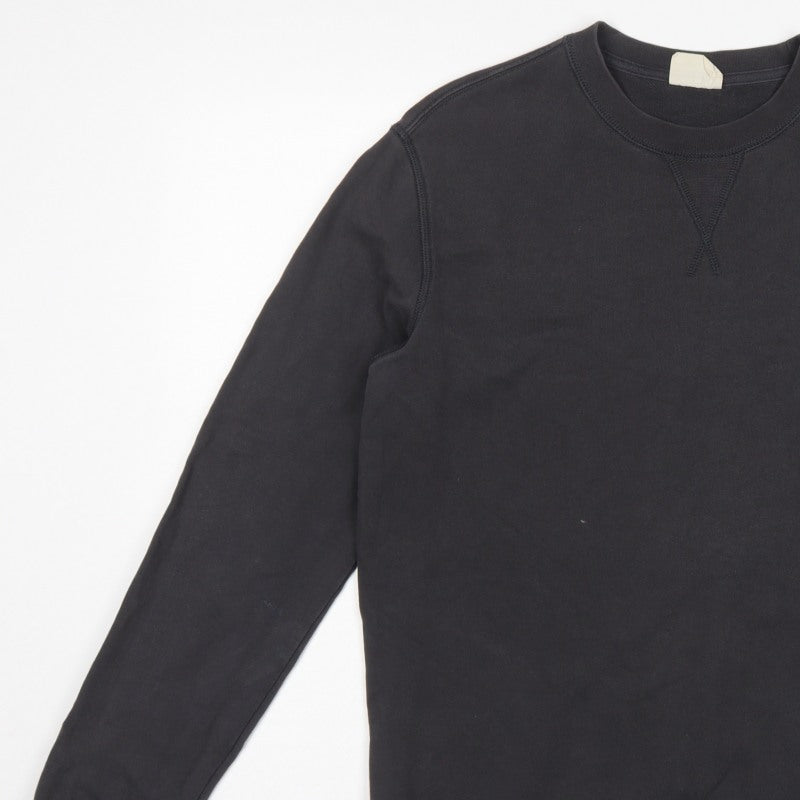 Marks and Spencer Men’s Black M Cotton Crew Neck Pullover Sweatshirt