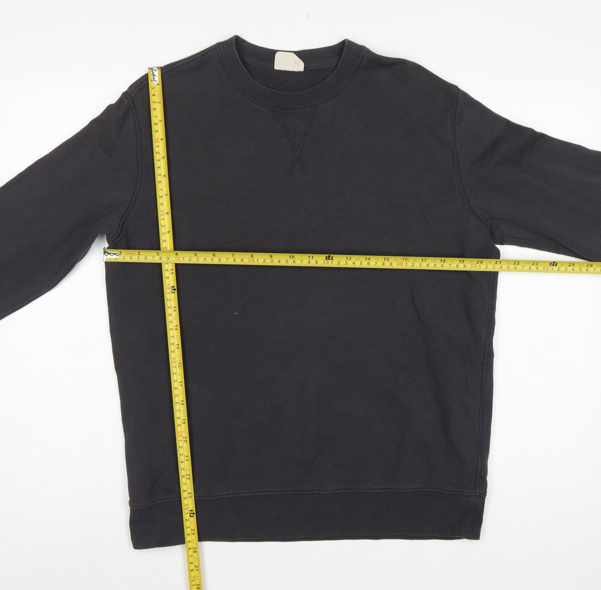 Marks and Spencer Men’s Black M Cotton Crew Neck Pullover Sweatshirt