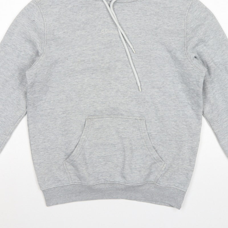 Champion Men's Grey Small Pullover Hoodie Logo Pocket Cotton Blend