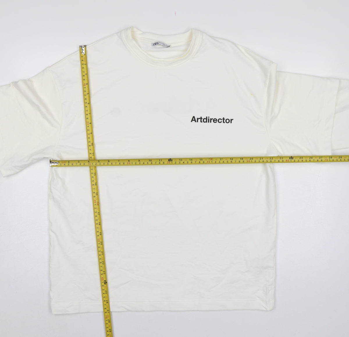 Zara Men Ivory M ArtDirector Graphic Print Crew Neck Pullover Sweatshirt