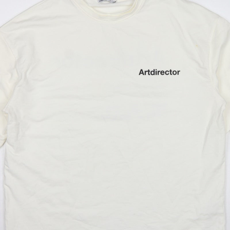 Zara Men Ivory M ArtDirector Graphic Print Crew Neck Pullover Sweatshirt