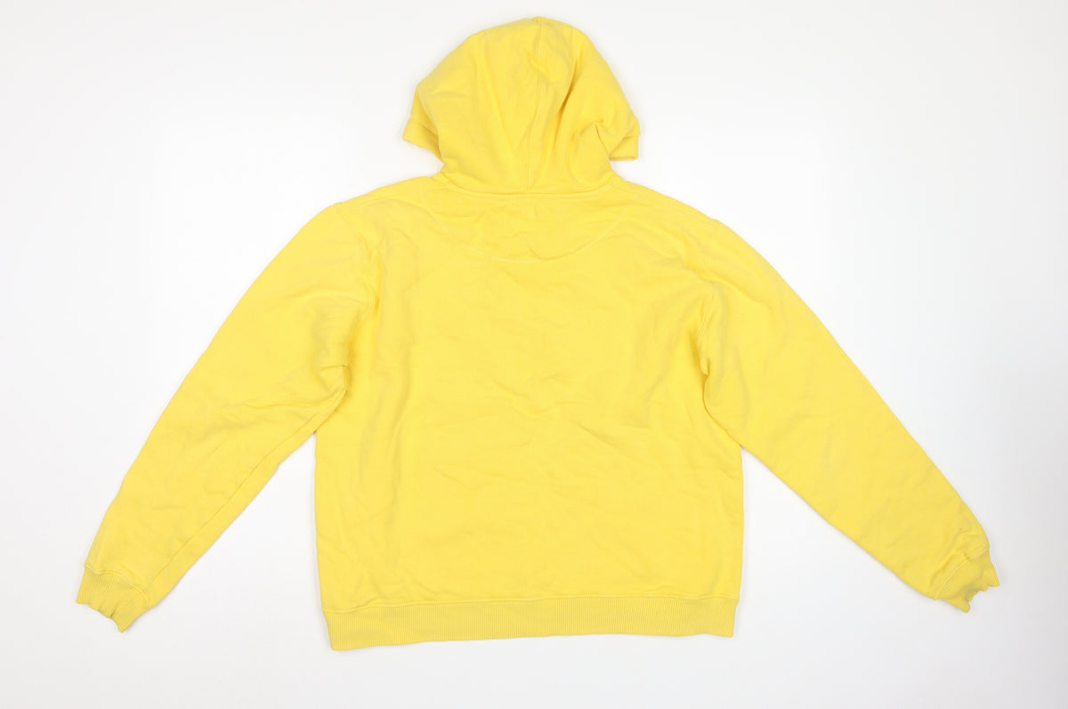 St Bert's Teens Yellow L Pullover Hoodie Bear Graphic Cotton