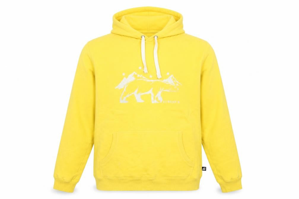 St Bert's Teens Yellow L Pullover Hoodie Bear Graphic Cotton