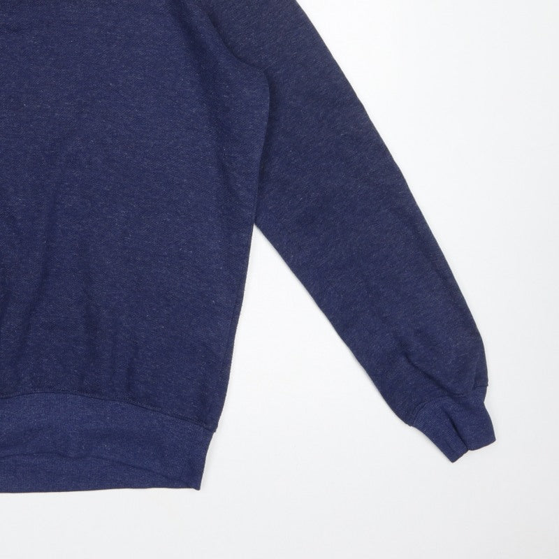 Alcott Men’s Blue Medium Pullover Crew Neck Fleece Sweatshirt