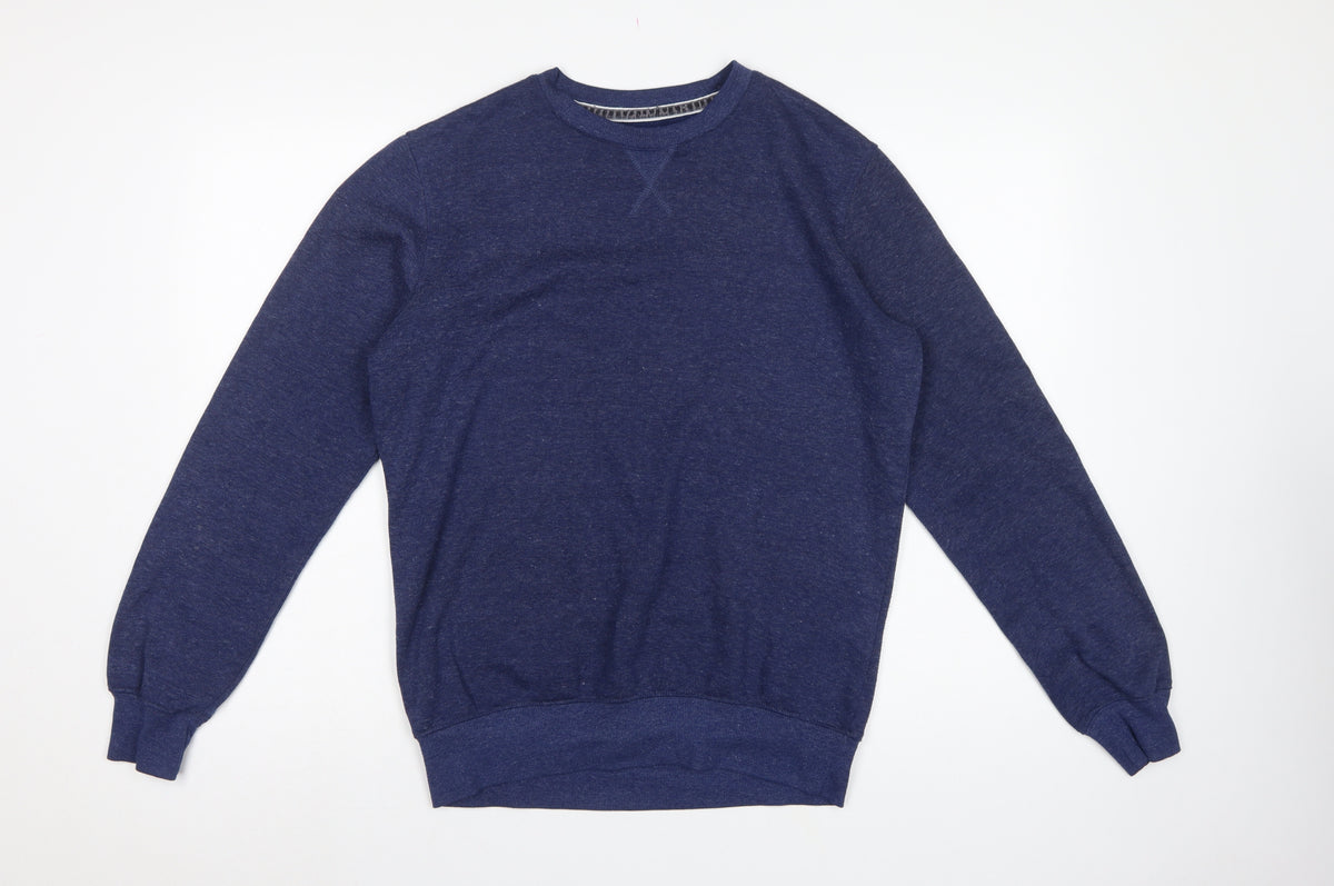 Alcott Men’s Blue Medium Pullover Crew Neck Fleece Sweatshirt