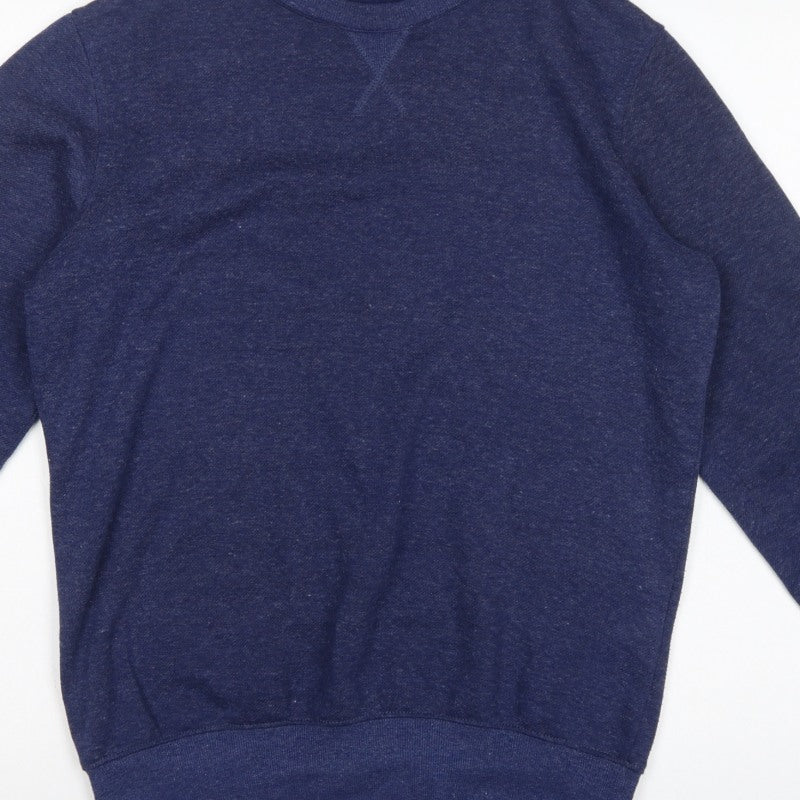 Alcott Men’s Blue Medium Pullover Crew Neck Fleece Sweatshirt