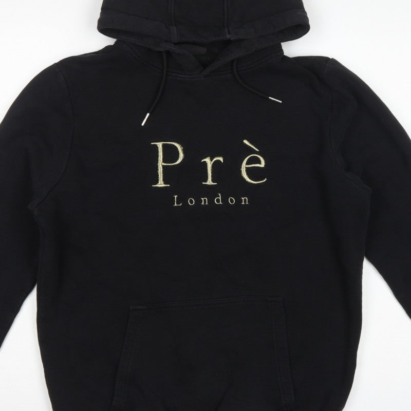 Pre London Men's Black M Pullover Hoodie Gold Embroidered Logo