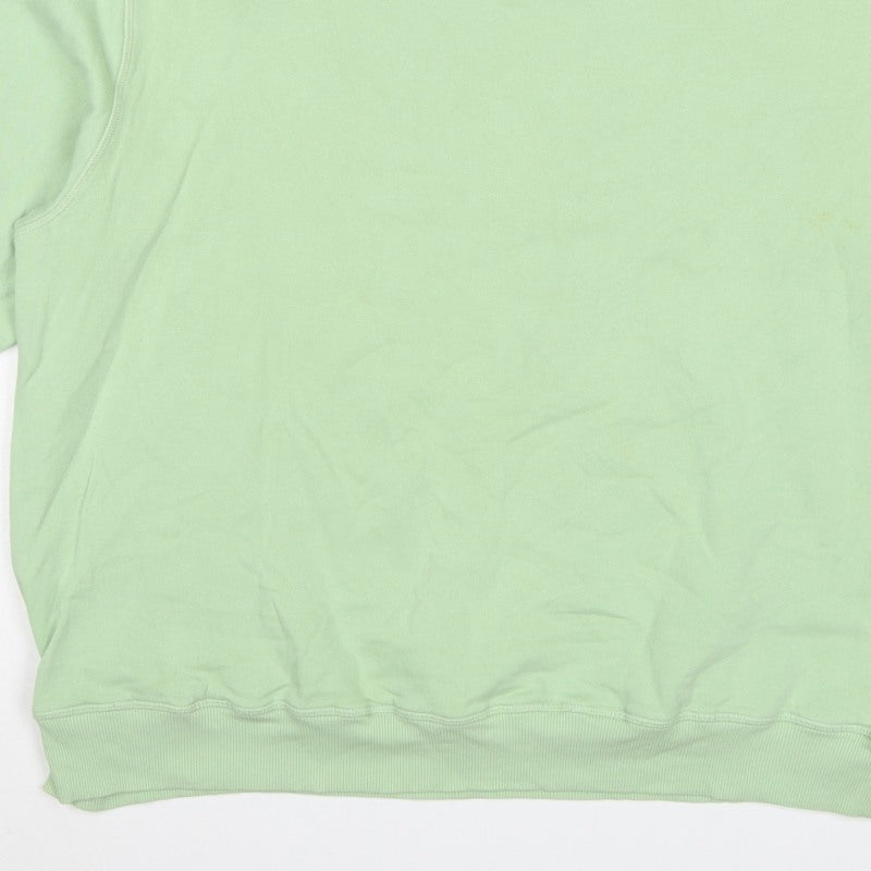 H&M Divided Women Green M Raglan Crew Neck Pullover Sweatshirt