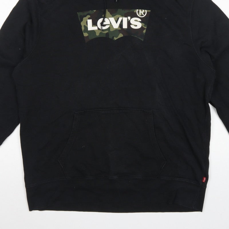 Levi's Men's Black XL Camo Logo Graphic Pullover Hoodie