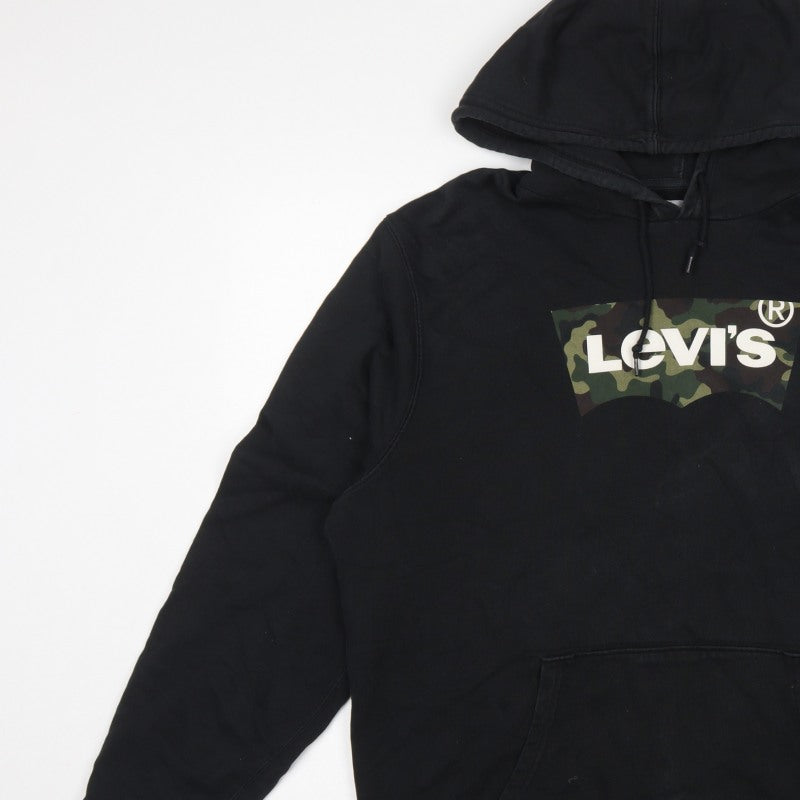 Levi's Men's Black XL Camo Logo Graphic Pullover Hoodie