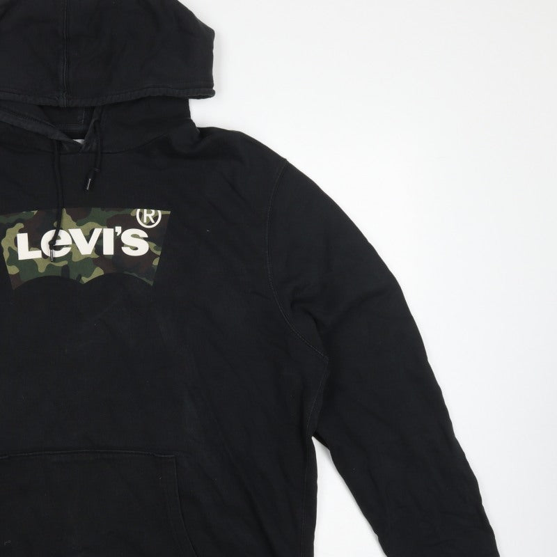 Levi's Men's Black XL Camo Logo Graphic Pullover Hoodie