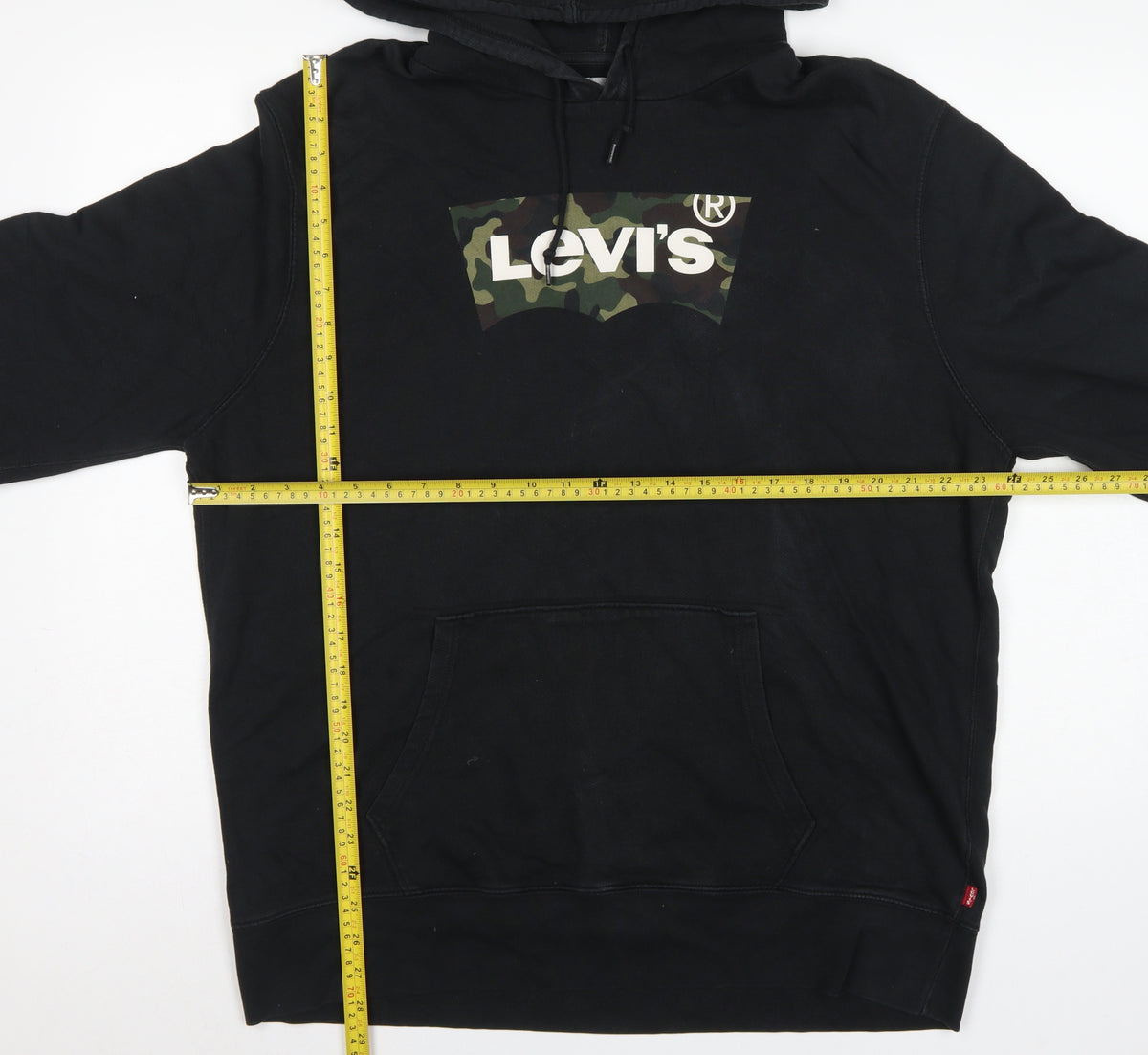 Levi's Men's Black XL Camo Logo Graphic Pullover Hoodie