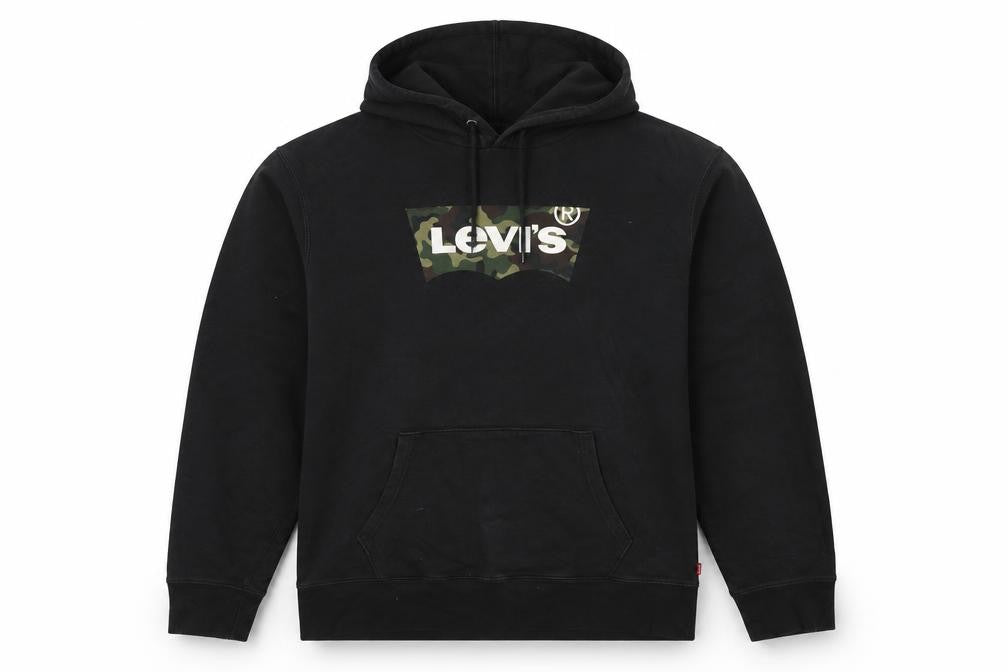 Levi's Men's Black XL Camo Logo Graphic Pullover Hoodie