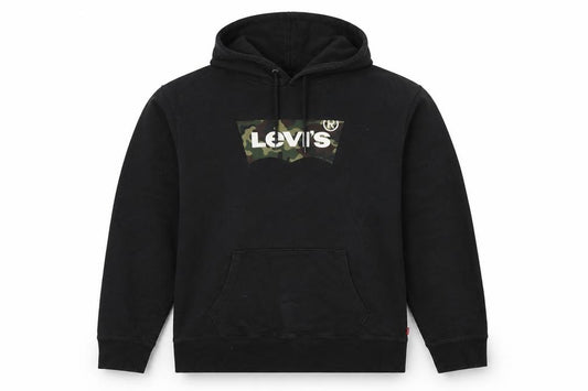 Levi's Men's Black XL Camo Logo Graphic Pullover Hoodie