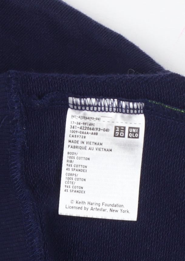 Uniqlo UT Keith Haring Unisex Blue XL Pullover Graphic Sweatshirt