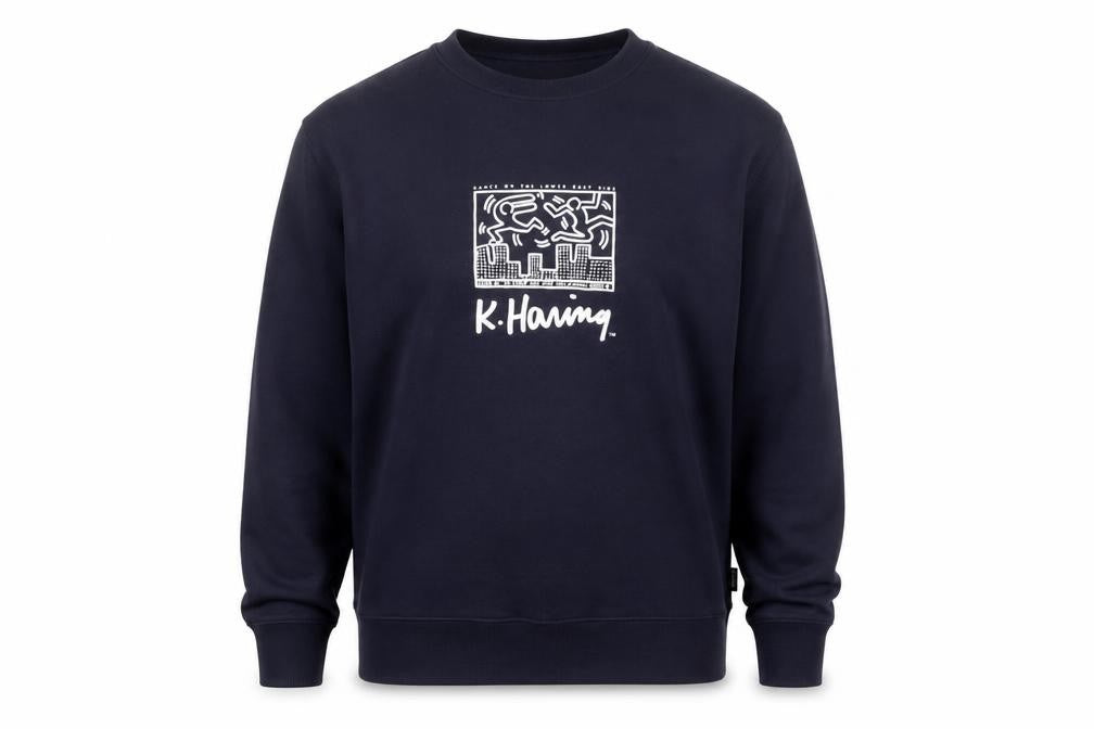 Uniqlo UT Keith Haring Unisex Blue XL Pullover Graphic Sweatshirt
