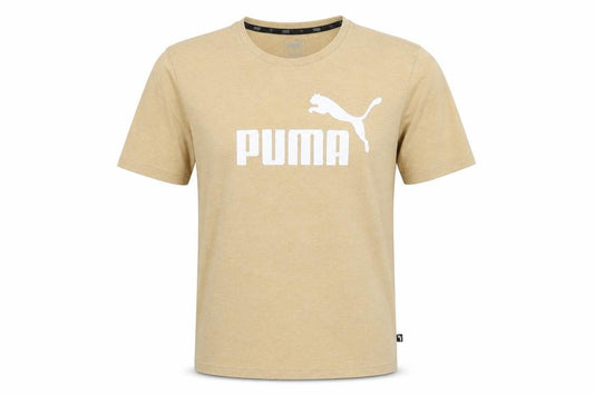 Puma Men’s Beige M Graphic Logo Crew Neck Short Sleeve T-Shirt