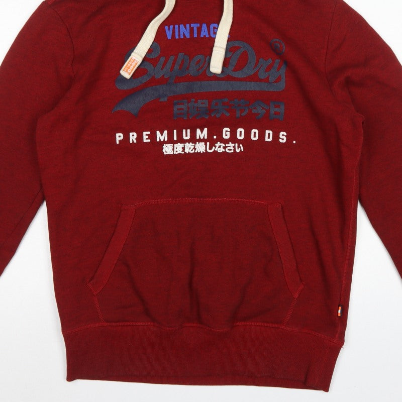 Superdry Men’s Red XL Vintage Logo Graphic Pullover Hoodie
