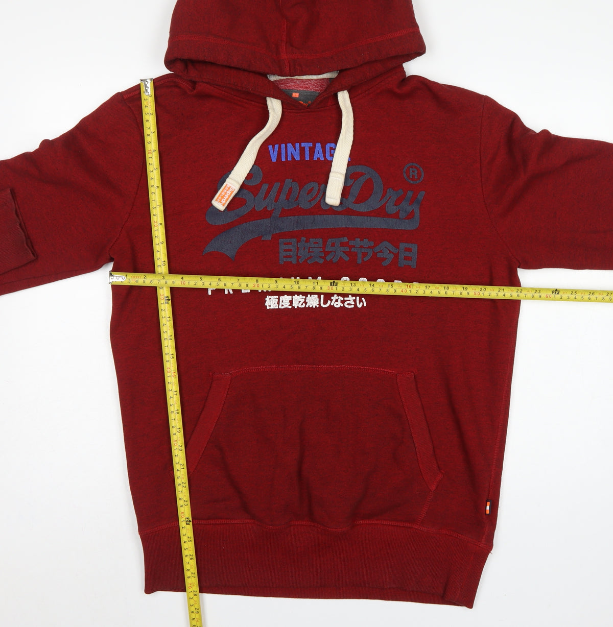 Superdry Men’s Red XL Vintage Logo Graphic Pullover Hoodie