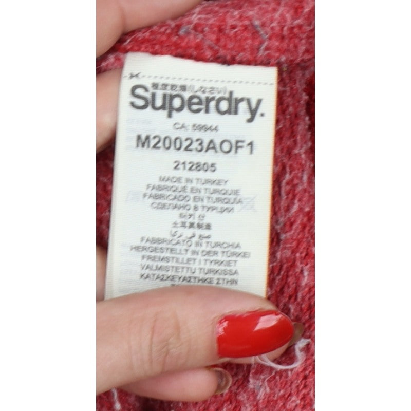 Superdry Men’s Red XL Vintage Logo Graphic Pullover Hoodie