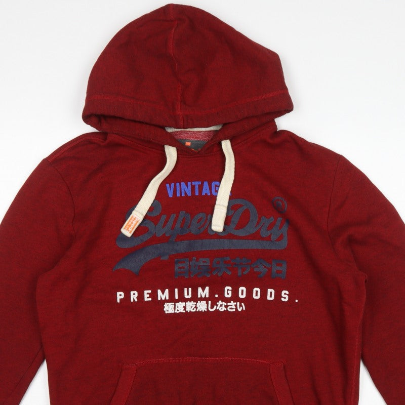 Superdry Men’s Red XL Vintage Logo Graphic Pullover Hoodie