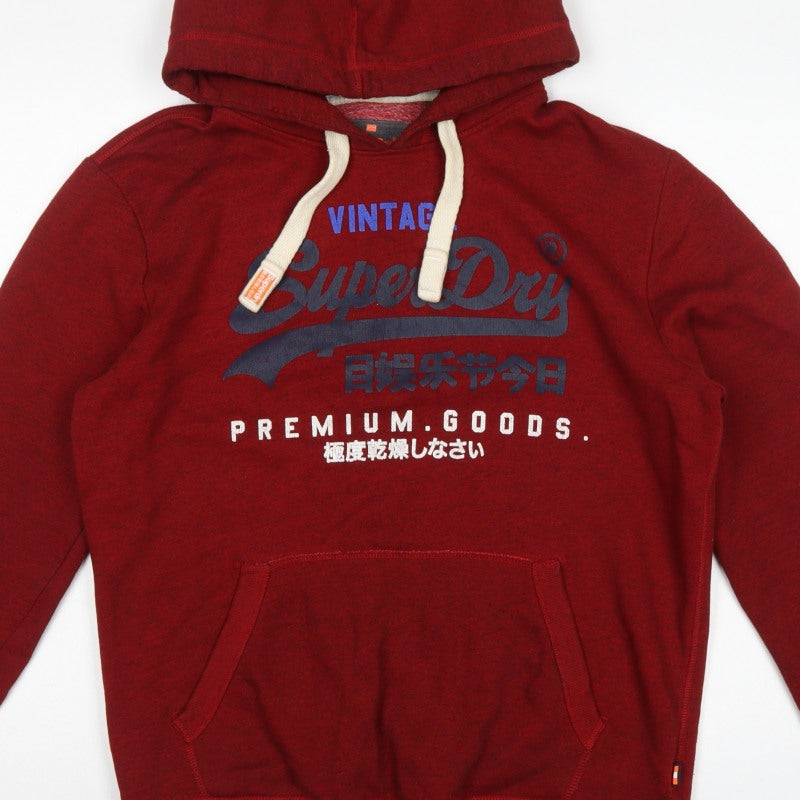 Superdry Men’s Red XL Vintage Logo Graphic Pullover Hoodie
