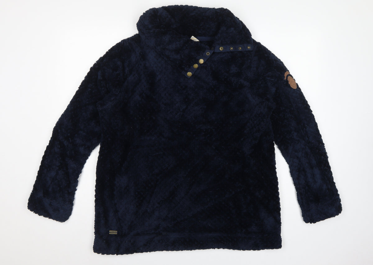 Regatta Women’s Blue UK 14 Hooded Fleece Snap Pullover
