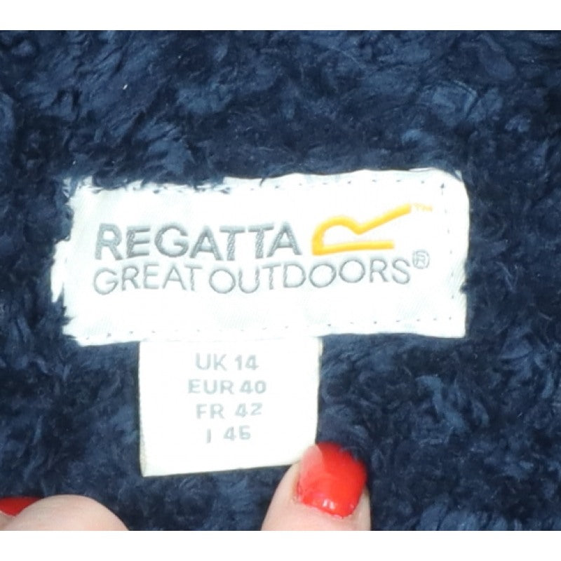 Regatta Women’s Blue UK 14 Hooded Fleece Snap Pullover