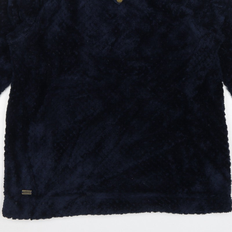 Regatta Women’s Blue UK 14 Hooded Fleece Snap Pullover
