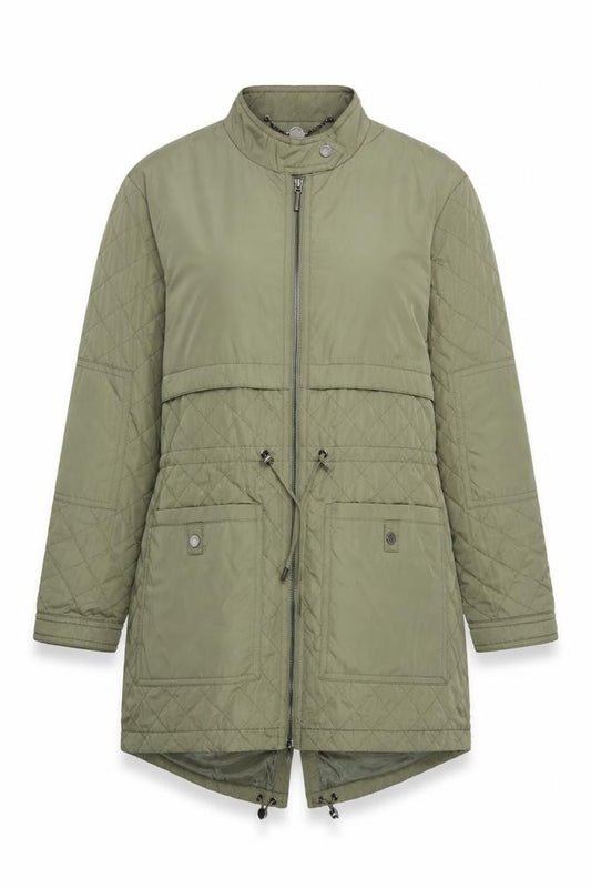 Autograph Women’s Khaki UK 12 Quilted Padded Fishtail Parka Coat