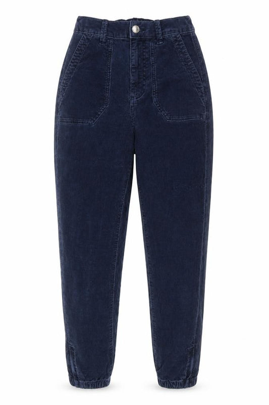 Marks and Spencer Women Blue UK 8 Corduroy Jogger Trousers