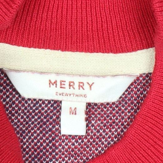 Next Womens Multicoloured M Fair Isle Reindeer Sequin Christmas Jumper