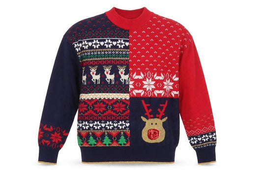 Next Womens Multicoloured M Fair Isle Reindeer Sequin Christmas Jumper