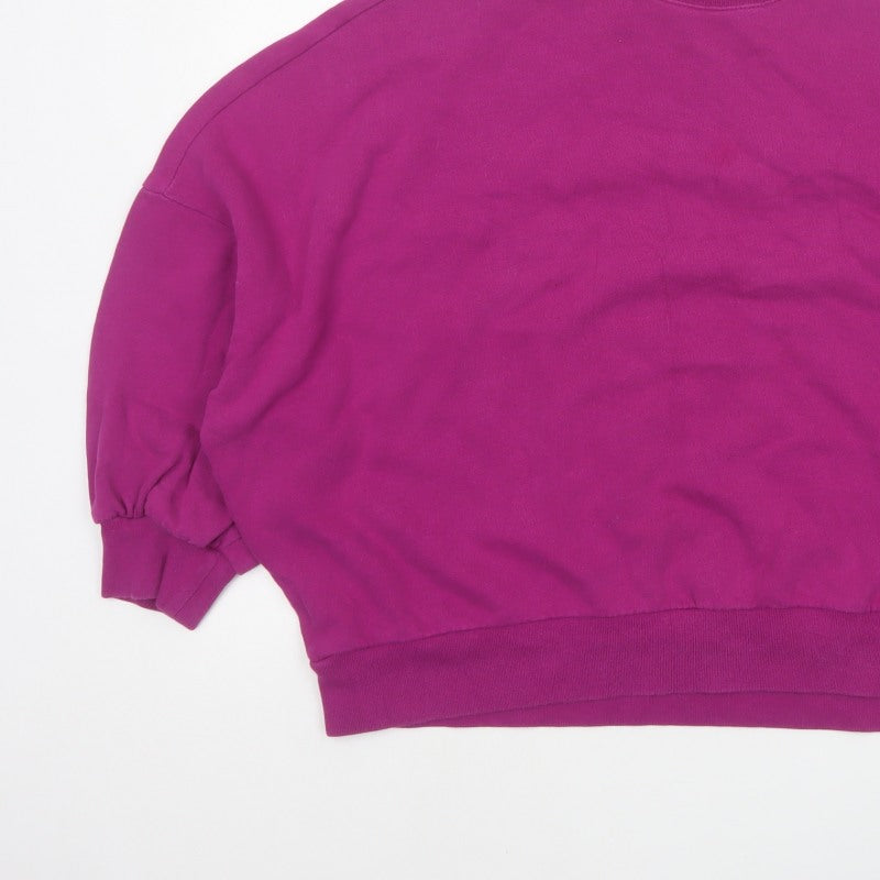 GAP Womens Purple L Pullover Crew Neck Fleece Sweatshirt