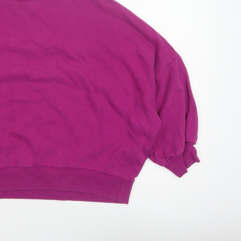 GAP Womens Purple L Pullover Crew Neck Fleece Sweatshirt
