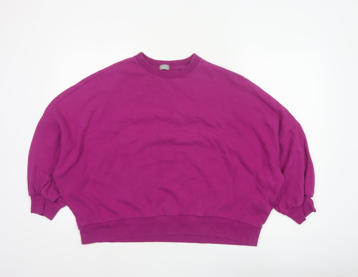 GAP Womens Purple L Pullover Crew Neck Fleece Sweatshirt