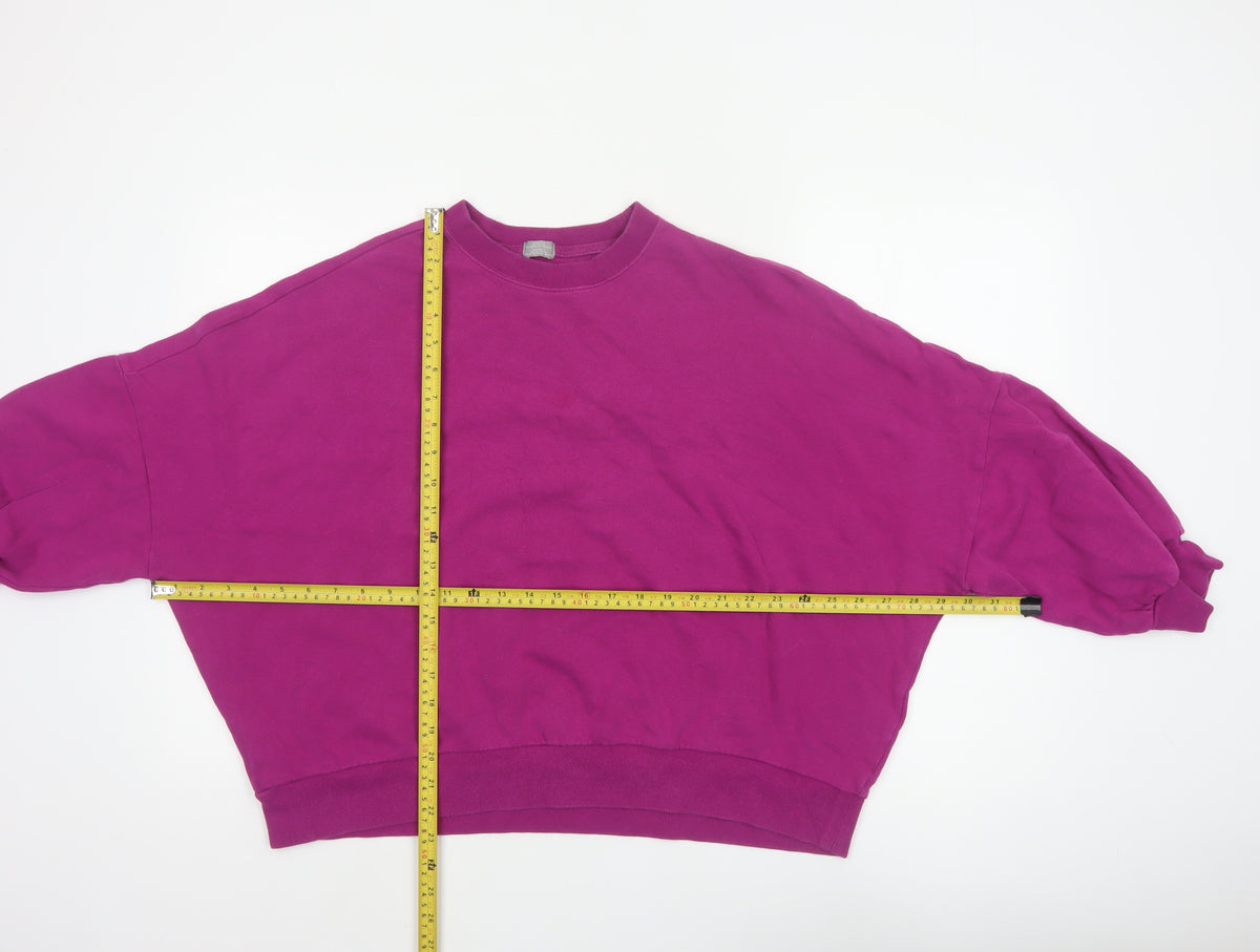 GAP Womens Purple L Pullover Crew Neck Fleece Sweatshirt