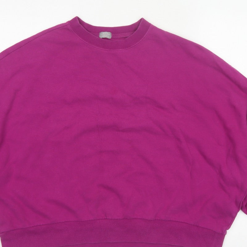 GAP Womens Purple L Pullover Crew Neck Fleece Sweatshirt