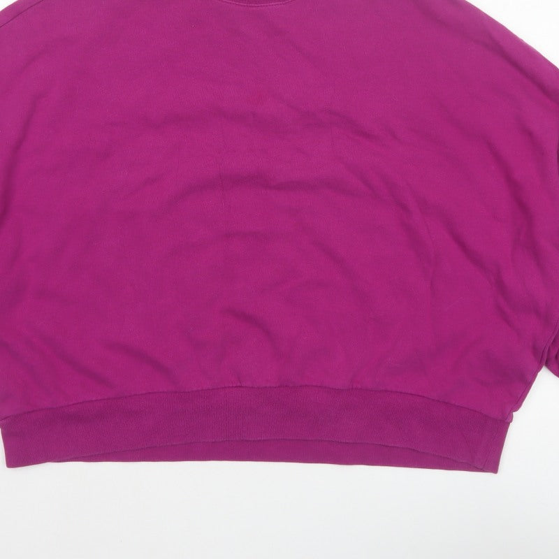 GAP Womens Purple L Pullover Crew Neck Fleece Sweatshirt