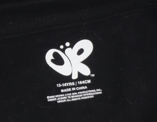 Olivia Rodrigo Girls Black 13-14 Years Pullover Graphic Sweatshirt