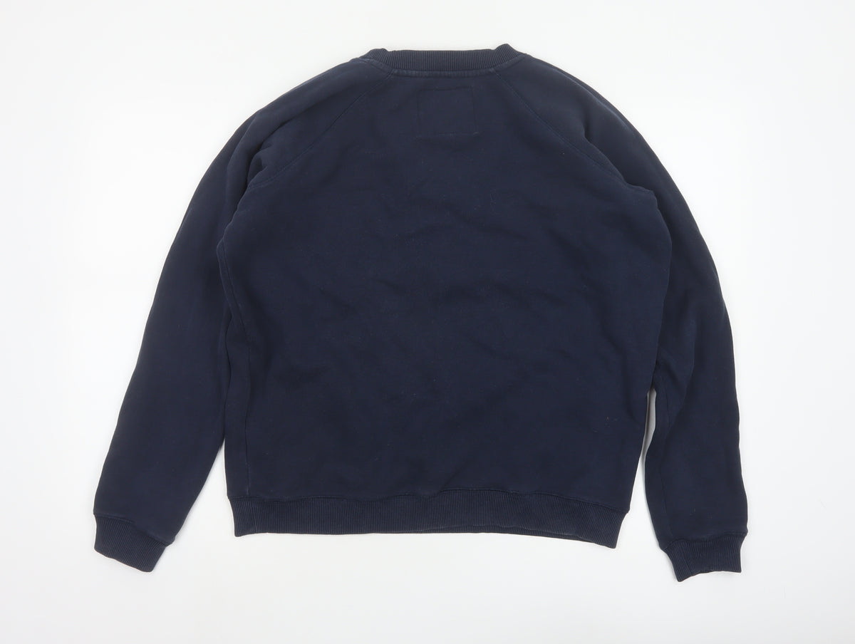 Jack Wills Women's Blue UK 12 Pullover Sweatshirt Embroidered Logo