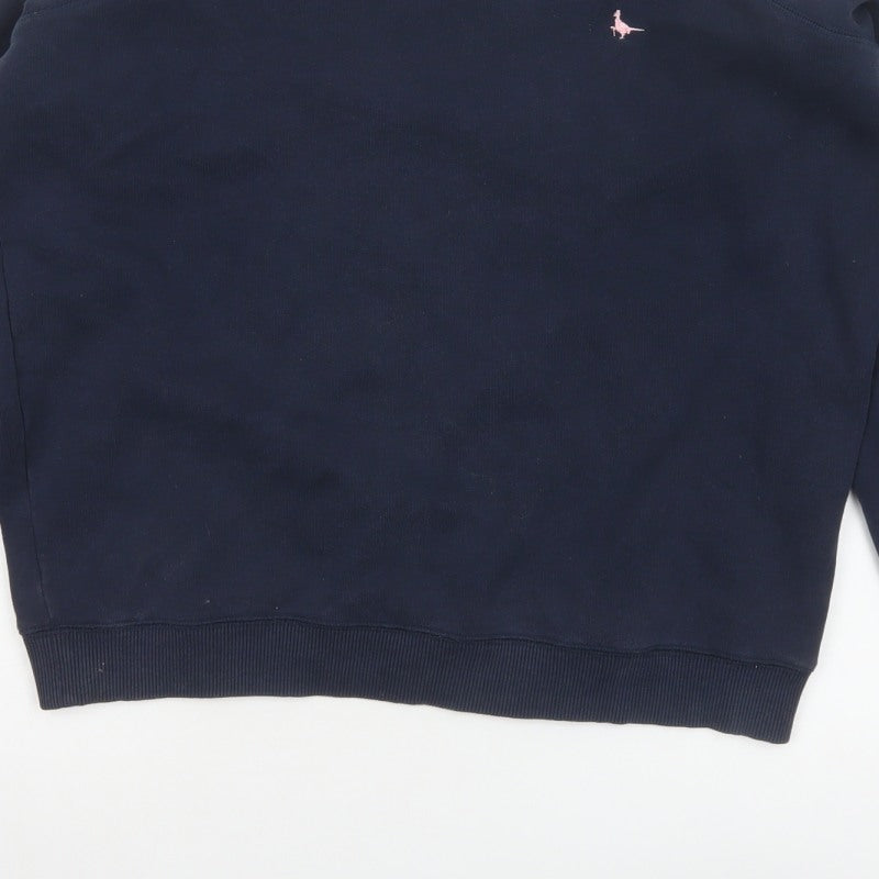 Jack Wills Women's Blue UK 12 Pullover Sweatshirt Embroidered Logo