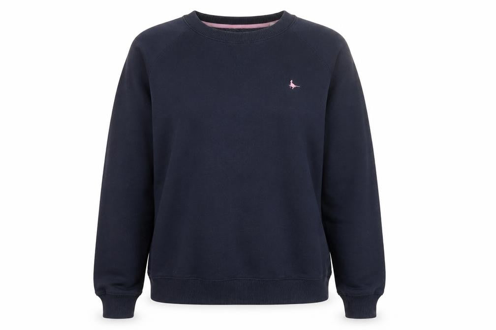 Jack Wills Women's Blue UK 12 Pullover Sweatshirt Embroidered Logo