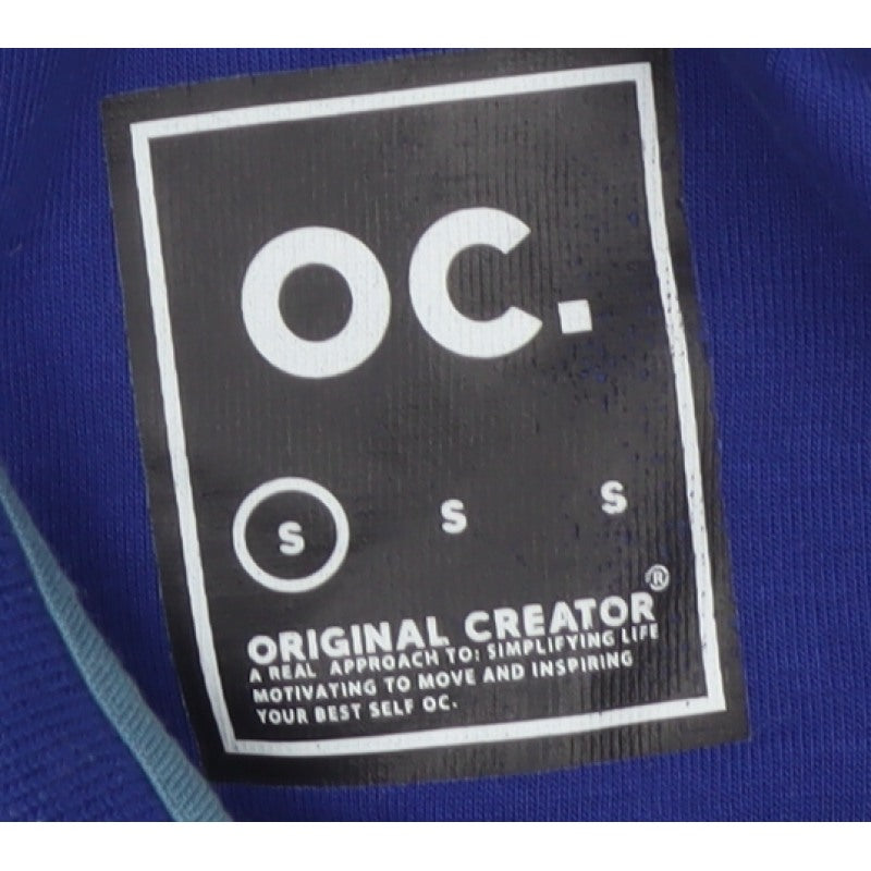 OC Men’s Blue S Bomber Jacket Full Zip Logo Tape