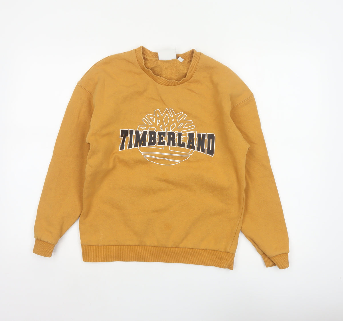 Timberland Boys Yellow 14 Years Pullover Fleece Logo Sweatshirt
