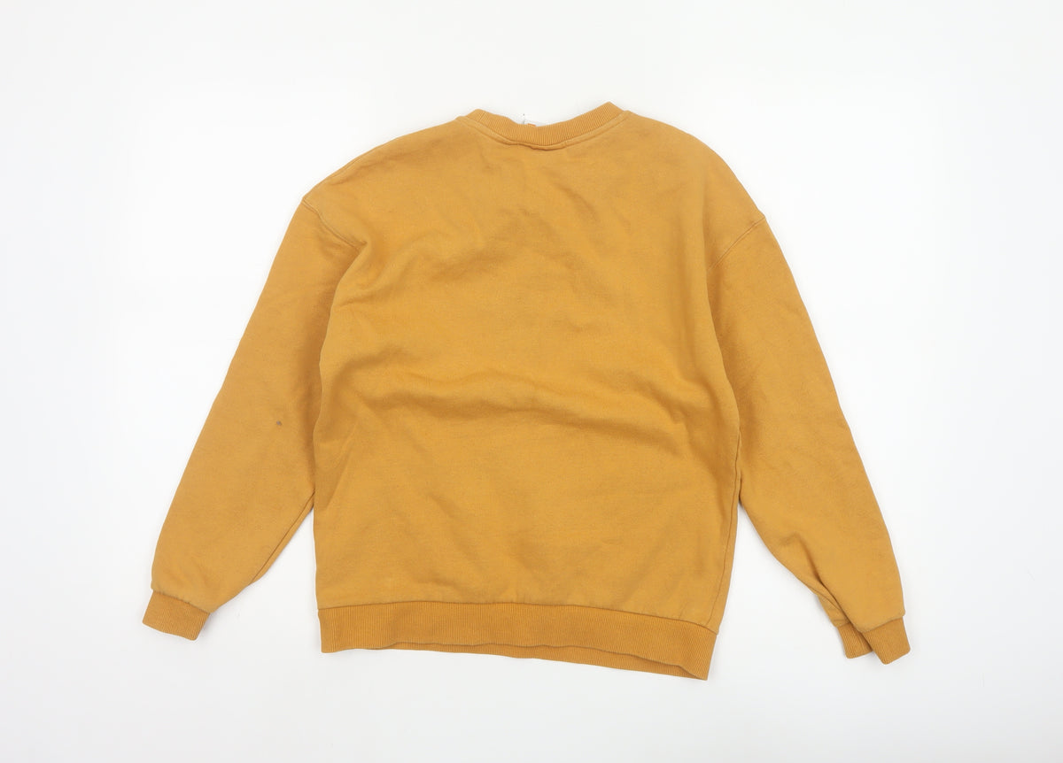 Timberland Boys Yellow 14 Years Pullover Fleece Logo Sweatshirt