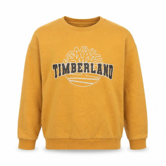 Timberland Boys Yellow 14 Years Pullover Fleece Logo Sweatshirt