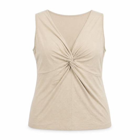 Marks & Spencer Women Beige Size 18 V-Neck Wrap Stretch Tank Top